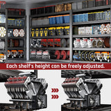 PMKES 65" W Garage Shelving Heavy Duty, 5 Tier Garage Shelves, 30" D Adjustable Storage Shelving Unit, Commercial Metal Shelf for Kitchen, Warehouse, Pantry, School, Shop, 68" Wx30 Dx79 H PMKES