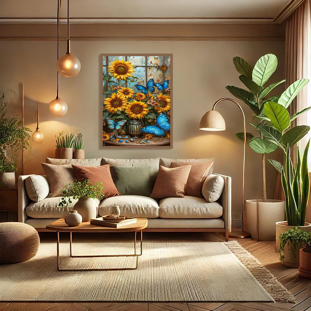 Mowana Sunflower Diamond Art Kits for Adults - Diamond Painting Kits for Beginners, Craft Kits 5D DIY Round Full Drill Gem Art Painting for Home Wall Decor and Gift 12x16inch Mowana