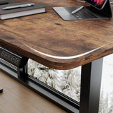Monomi Electric Standing Desk, 71 x 31.5 inches Height Adjustable Desk, Ergonomic Home Office Sit Stand Up Desk with Memory Preset Controller (Rustic Brown Top/Black Frame) Monomi