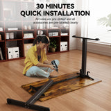 Gamork Electric Standing Desk Adjustable Height Stand Up Desk Ergonomic Sit Stand Desk for for Work Office Home Computer Desk Workstation (Rustic Brown C65, 48 * 24) Gamork