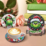 Apcufir 8 Pcs Christmas Diamond Painting Coasters Kits with Holder,DIY Diamond Art Coaster Kits for Adults & Kids,Paint with Diamonds Coasters Art Crafts for Holiday Decor Gifts Apcufir
