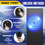 8-12 Gun Safe for Rifles and Pistols,Biometric Fingerprint Lock,No Assembly Required,Fireproof Gun Safe for Home with Removable Gun Shelf,Alarm System,Silent Mode (57"H × 12"D × 14"W) ZZXCBB