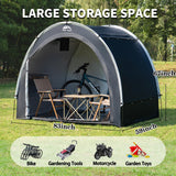 Happy Travel Bike Storage Tent Shed,7x5ft Large Outdoor Waterproof Bicycle Covers Shelter with Window for 4/5 Bikes,Oversized Outside Portable Sheds for Lawn Mower,Garden Tools,Motorcycle HAPPY TRAVEL