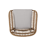 Christopher Knight Home Rodney Indoor Woven Faux Rattan Chairs with Cushions (Set of 2), Light Brown and Beige Finish Christopher Knight Home