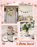 Travlog Unfinished Wood Slices with Hole, Natural Wooden Circles with Bark for DIY Crafts, Home Decor, Christmas Ornaments (30Pcs, 3.5-4 Inch) Travlog