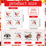 Fulmoon 200 Pcs Christmas Cocktail Paper Napkins Disposable 2 Ply Santa Beverage Napkins Decoupage Xmas Tree Towel for Christmas Party Dinner Table Supplies (Classic Style) Fulmoon