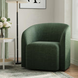 COLAMY Swivel Accent Chair,Swivel Barrel Chair,Upholstered Comfy 360 Degree Swivel Chair for Living Room/Bedroom/Waiting Room/Office(Green) COLAMY