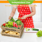 Esbainia Fruit Basket for Kitchen Countertop, 2 Tier Fruit Bowl with 3 Banana Hangers, Large Capacity Fruit Stand Storage Holder, Wooden Basket for Fruit Vegetables Snack, Kitchen Organizer Decor Esbainia