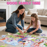Jumbo Floor Puzzle for Kids,48 Piece Unicorn Large Jigsaw Puzzles,Puzzle for Toddler Ages 3-5,Fun Educational Preschool Learning Toy Gift for Boys & Girls Ages 4-8 IFLOVE