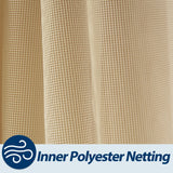 GARTOO 13' x 15' Wooden Gazebo Curtains Part - Outdoor Hardtop Patio Gazebo Canopy Netting Walls with Zipper, Breathable Mesh and Privacy Curtain GARTOO