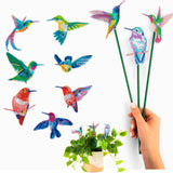 Modern Merch Diamond Art Birds 10 Pack, DIY Plant Stake Garden Decor, Birds Diamond Dots for Adults, Jewel Art Painting Kits, Mini Gem Arts and Crafts for Adults Modern Merch