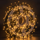 FUNPENY 164FT 500 LED Christmas Indoor Outdoor Decorative String Lights, 8 Modes Waterproof Green Wire LED Fairy Light for Christmas Party Wedding Garden Home Decoration (Warm White) FUNPENY