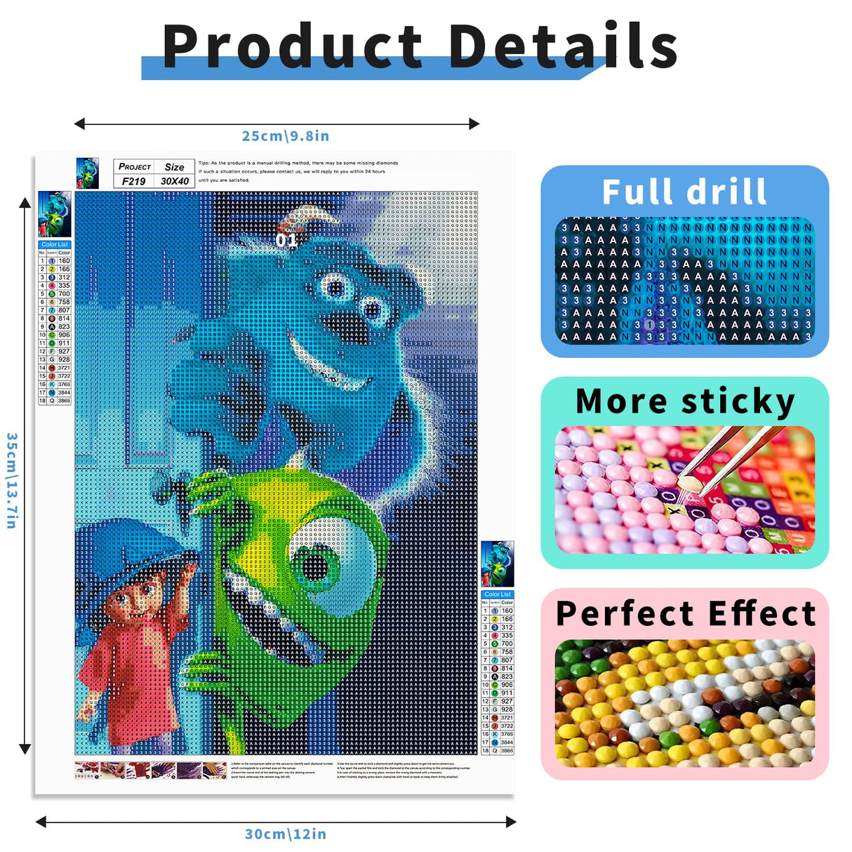 12 Pack Diamond Art Kits for Adults,5D Diamond Painting Kits for Adults,Cartoon and Animation Series Paint with Numbers Diamonds for Home Wall Decor Festival Gift 12x16 Inch FFPTBNYX