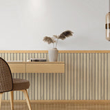 VaryPaper Wood Slat Wallpaper Peel and Stick Wood Contact Paper Waterproof Self Adhesive Wood Vinyl Wall Paper Removable Wood Panel Wallpaper for Bedroom Bathroom Walls Kitchen Cabinets 15.7''x78.7'' VaryPaper