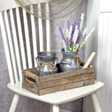 TIMRIS Rustic Wooden Box, Farmhouse Bathroom Decor Box, Wooden Toilet Paper Holder, Toilet Tank Basket, Decorative Storage Container Box (Rustic Gray) TIMRIS