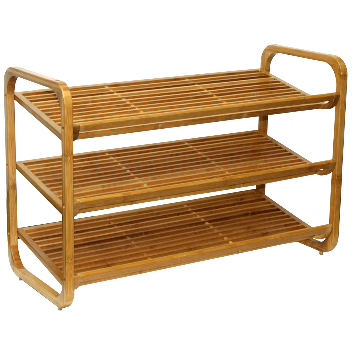 Oceanstar 3-Tier Bamboo Shoe Rack, Brown Oceanstar