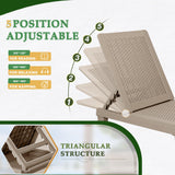 JUMMICO Patio Chaise Lounge Chair Set of 2 Outdoor PE Waterproof Adjustable Easy Assembly Lounge Chairs for Outside Pool Garden Deck Beach (Light Brown) JUMMICO