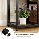 LGHM Industrial 5-Tier Bookshelf with Storage, 70.9 Inch Tall Large Display Bookcase - Modern Metal Standing Shelves for Living Room, Office and Bedroom, Set of 2, Greige LGHM