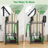 Dirza Garden Tool Organizer,Yard Tool Organizer for Garage Organization and Storage,Garden Tool Rack with 9 Loops for Garage, Shed, Outdoor,Easy Take Out and Storage,Will NOT tip over Dirza