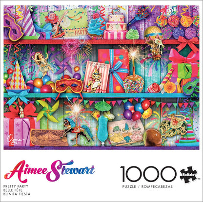 Buffalo Games - Aimee Stewart - Pretty Party - 1000 Piece Jigsaw Puzzle for Adults -Challenging Puzzle Perfect for Game Nights - Finished Size is 26.75 x 19.75