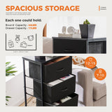 Sweetcrispy Dresser for Bedroom with 4 Drawers, Storage Drawers, Skinny Fabric Storage Tower, Tower Organizer Unit, Chest of Drawers with Wooden Top for Closet, Living Room, Entryway Sweetcrispy