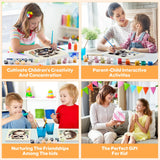 4 Pack Paint by Numbers Kits for Kids with Wooden Frame-Cartoon Animal Painting by Numbers for Kids Adults Beginners, Easy Paint by Numbers Kit Crafts for Kid Paint by Number for Wall Decor(8X8inch) Genius maker