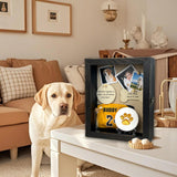 8x10 Pet Memorial Shadow Box Frame Paw Print Kit Solid Wood Pet Frame Black Dog Memorial Gifts for Loss of Dog Houstimi