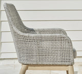 Signature Design by Ashley Seton Creek Cottage Weather Resistant Outdoor Dining Arm Chair with Cushion, Set of 2, Light Brown & Light Gray Signature Design by Ashley