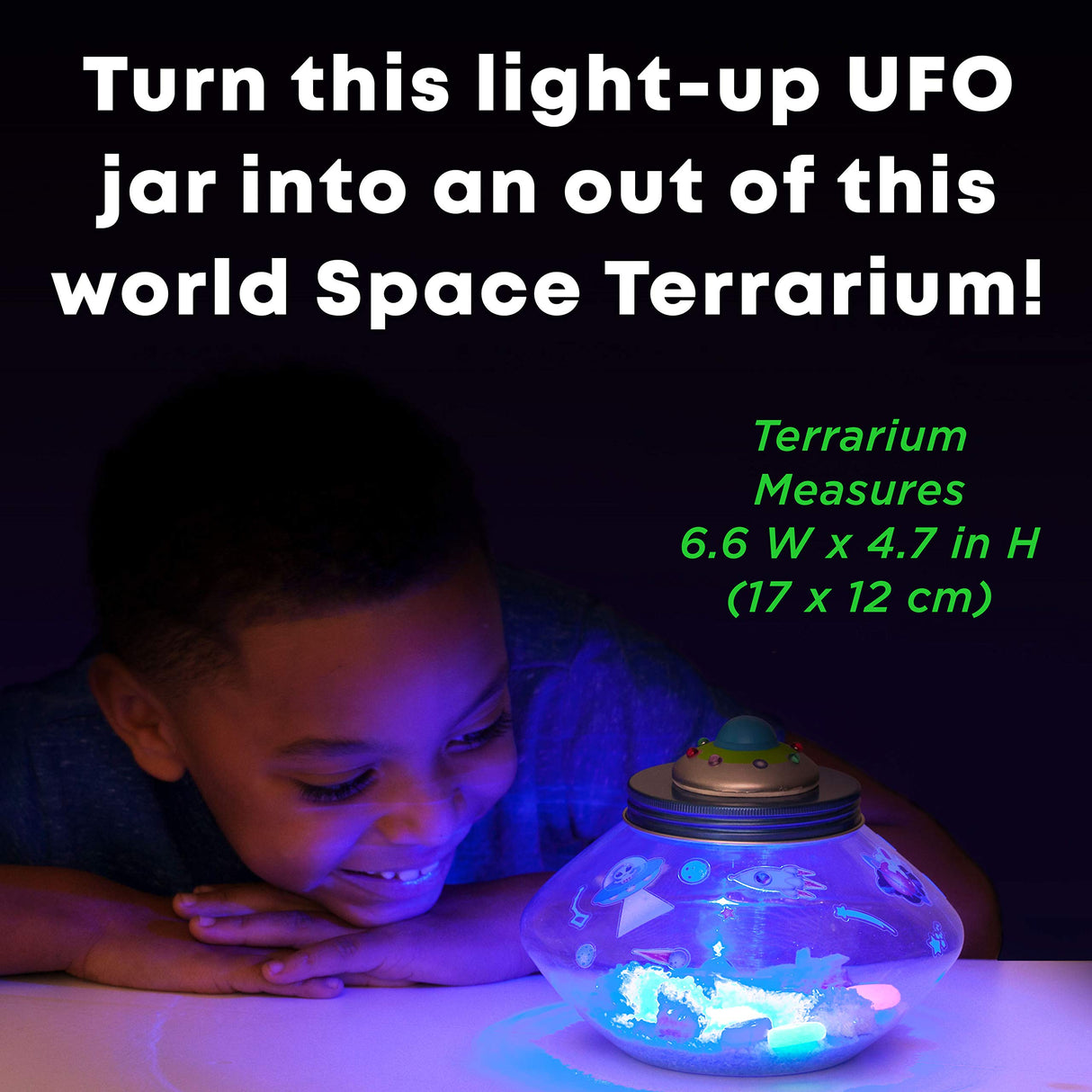 Creativity for Kids Crystal Space Terrarium Kit - Crystal Growing Kit for Kids - DIY STEM Science Kit for Boys and Girls Creativity for Kids