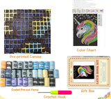 YOOTOM Latch Hook Rug Kits, Christmas DIY Rug Crochet Yarn Latch Hook Carpet Kit with Printed Canvas 20"x15" YOOTOM