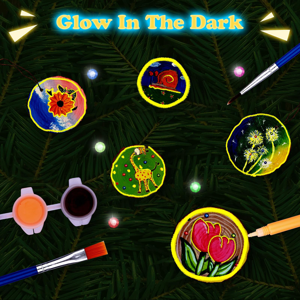 VisionX Wooden Painting Craft Supplies Kit for Kids, Arts and Crafts for Boys and Girls Ages 6-12, Creative Art Toys Birthday Christmas Gifts for 5 6 7 8 Year Old Girls Boys VisionX