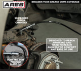 ARES 54017 – 2-Piece Grease Gun 90-Degree Adapter Set – Includes Quick Connect Coupler Style and Quick Connect Slide-On Style Adapters ARES