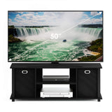 Furinno Econ Entertainment Center, Black/Black Furinno