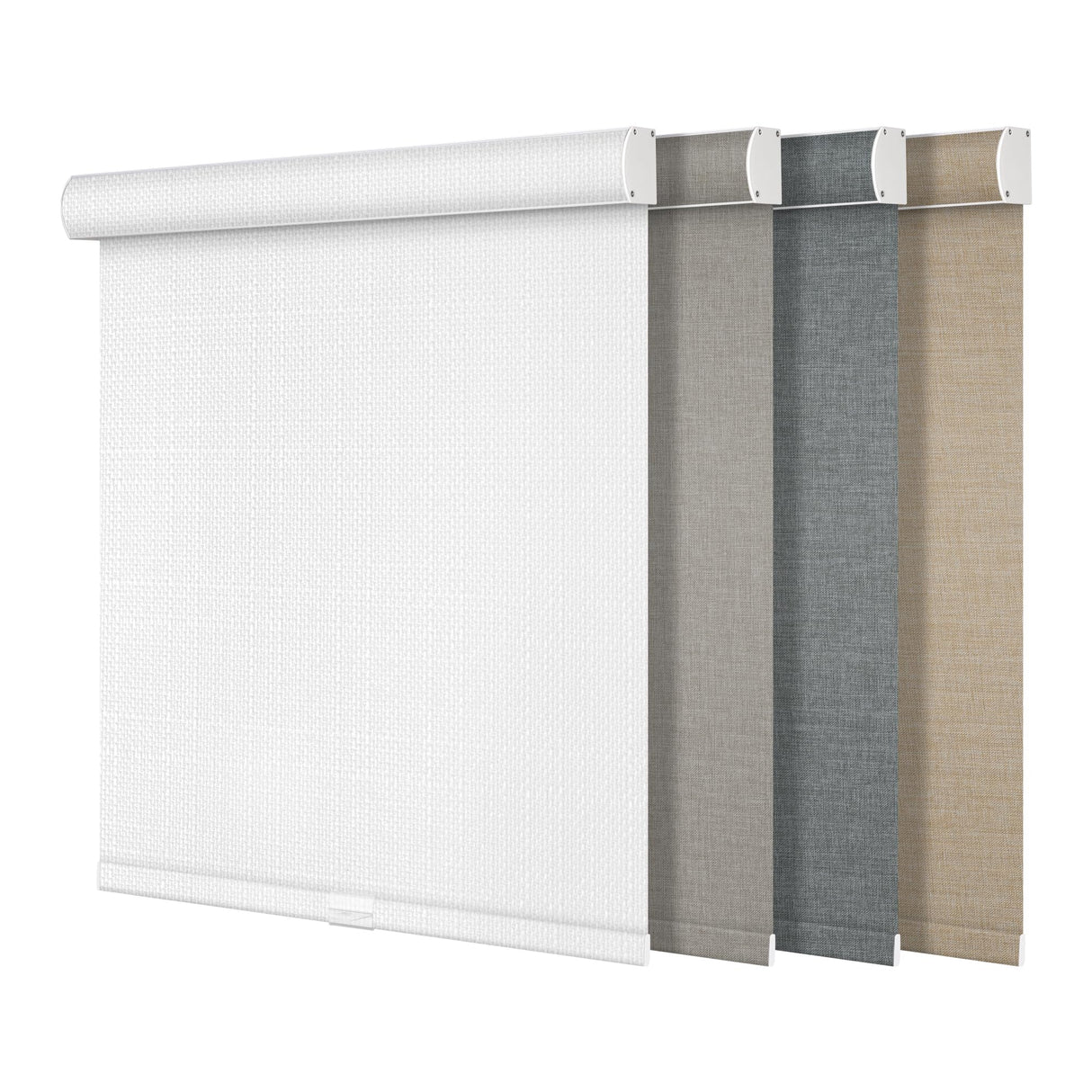 Boolegon Blackout Roller Shades for Windows,Cordless,Linen Fabric,Roller Blinds,Thermal Insulated Fabric UV Protection,Window Shades for Home,Office,Bedroom,Door,Blackout-White,Custom Size Boolegon