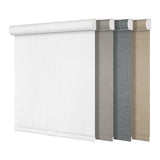 Boolegon Blackout Roller Shades for Windows,Cordless,Linen Fabric,Roller Blinds,Thermal Insulated Fabric UV Protection,Window Shades for Home,Office,Bedroom,Door,Blackout-White,Custom Size Boolegon