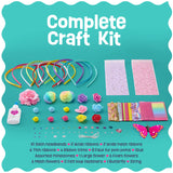 Headband Making Kit for Girls - Make Your Own Fashion Headbands for Kids - DIY Hair Accessories Set - Arts & Crafts Easter Gift for Ages 5-12 Year Old Girl - Little Children's Art & Craft Gifts Pretty Me