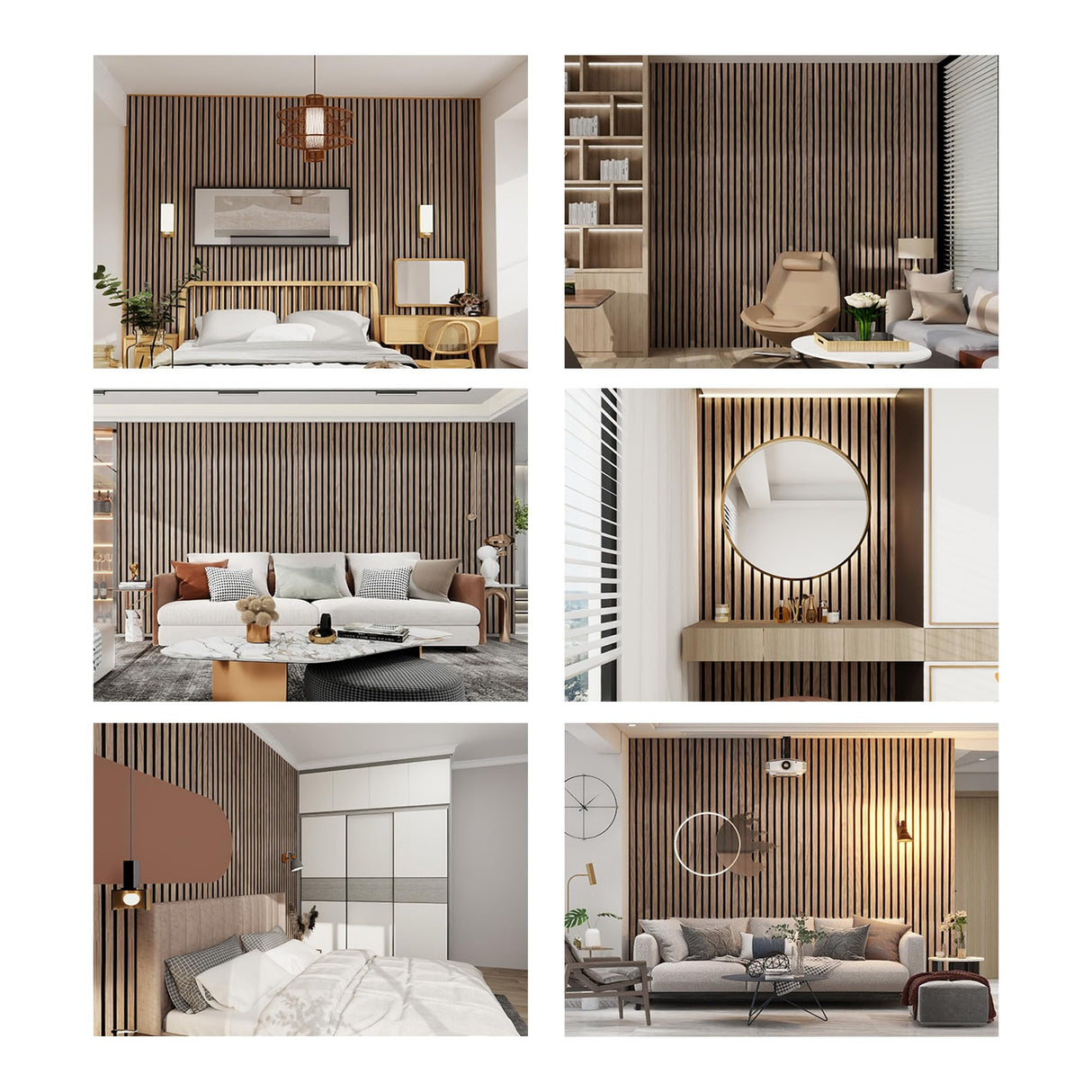 ARTSLAT 2PCS 3D Fluted Sound Absorbing | Acoustic Wood SLAT Wall Panels | Interior Design for Walls and Ceilings | 47.24 * 23.62in | 2PCS in box | Natural Walnut ARTSLAT