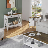 Lomojo Console Table,Sofa Table 13.8" D x 39.37" W x 31.5" HEntryway Table with 2 Drawers Storage Shelve Foyer Table for Entryway Farmhouse Hallway Tables for Living Room,Kitchen Lomojo