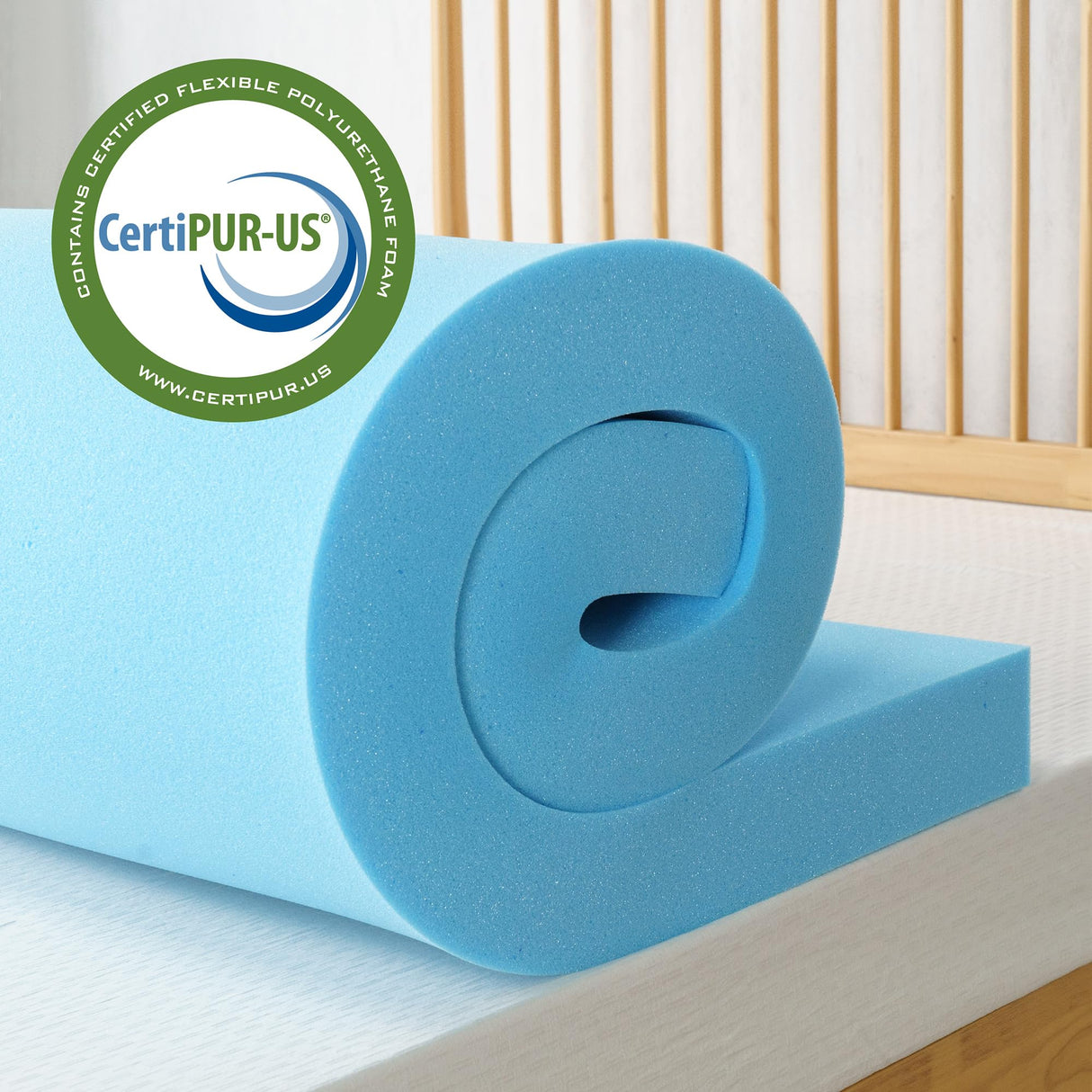 ZINUS 3 Inch Green Tea Cooling Gel Memory Foam Mattress Topper, Smaller, More Convenient WonderBox Packaging, Cooling Gel Foam, CertiPUR-US Certified, Full ZINUS