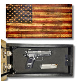 Tactical Traps - Tactical Flag Amercian Flag Hidden Gun Safe with Bluetooth RFID - Hidden Gun Storage - Concealment Furniture for Guns - Hand Gun Safe Tactical Traps