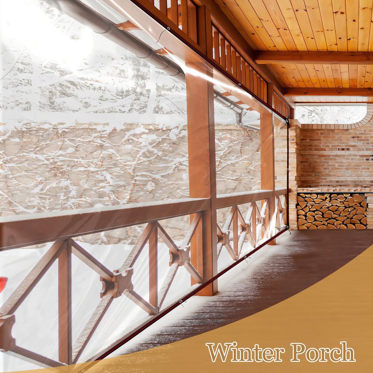 Curfakul Clear Tarp Waterproof 4x6 FT - Plastic Small Tarps Heavy Duty Cover for Patio Enclosures Winter Protection for Plants Gardens Chicken Coops and Patios Curfakul