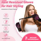 Suhine 20 Pcs Heat Resistant Gloves Professional Heat Resistant Gloves for Hair Styling Curling Heat Resistant Work Gloves(Silicone Bumps Style) Suhine