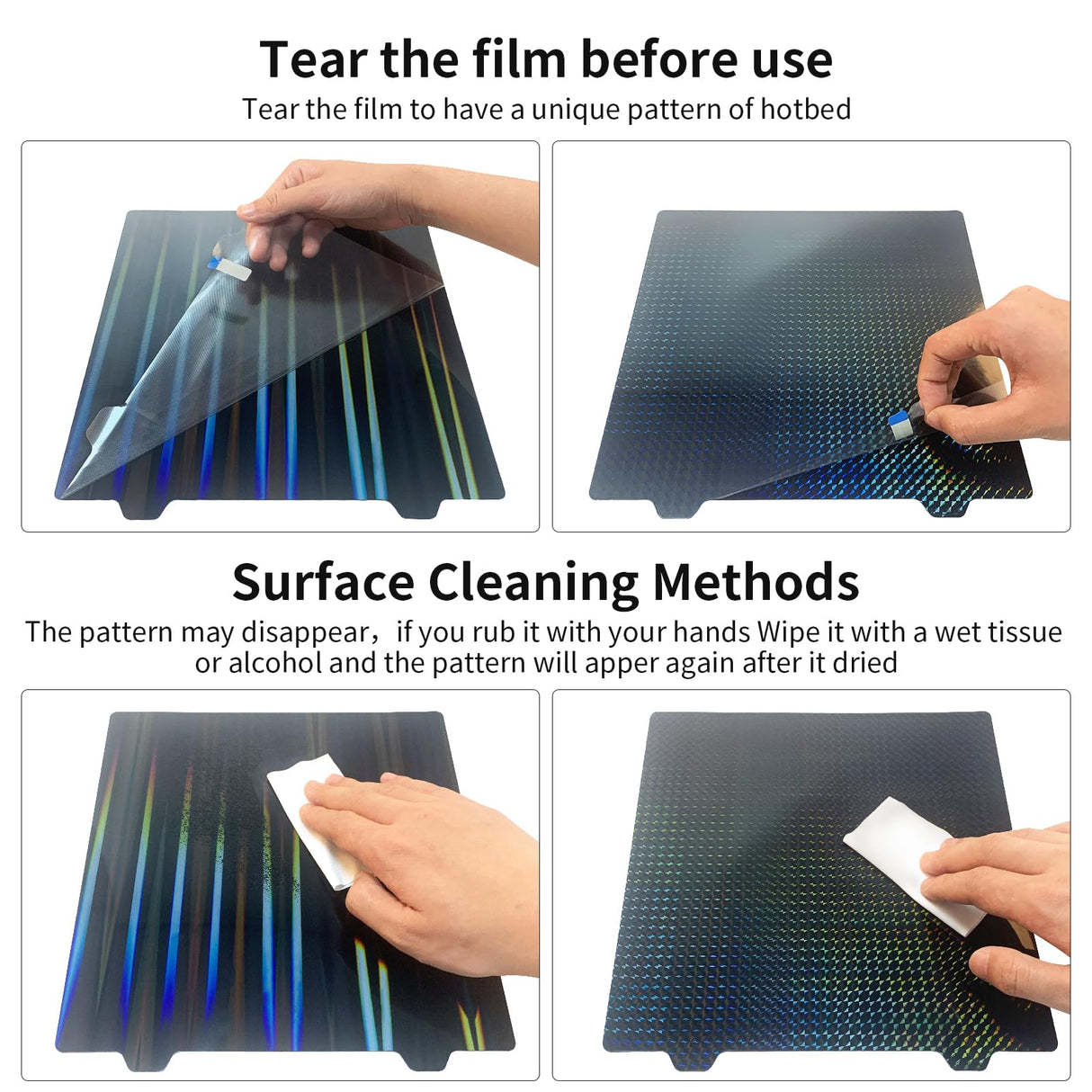 FYSETC Elego Neptune3 Pro H1H Build Plate - Light Beam+Phantom Print Bed 235x235mm: Flexible Spring Steel Sheet No Base for Ender 3 / Adventure 5M / Neptune4 /Ender 3 Pro V2 Neo 3D Printer Platform FYSETC