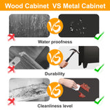 71" H Metal Armoire Wardrobe Closet, Adjustable Shelve, Clothes Drying Pole, Steel Wardrobe Cabinet for Bedroom (Black) Ckzbx