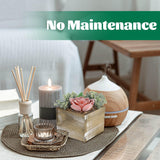 Der Rose Set of 2 Succulents Plants Artificial Fake Plants in Wood Pots with Pink Fake Flowers for Farmhouse Bathroom Desk Sheif Decor Der Rose