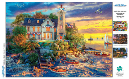 Buffalo Games - Dominic Davison - Rock Island Lighthouse - 500 Piece Jigsaw Puzzle for Adults -Challenging Puzzle Perfect for Game Nights - Finished Size is 21.25 x 15.00