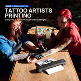 POLONO Portable Printer Wireless for Travel, D810 Bluetooth Thermal Printer Support for 8.5"x11" US Letter, Inkless Printer Compatible with iOS, Android, Laptop for Office, Car and Home, Black POLONO