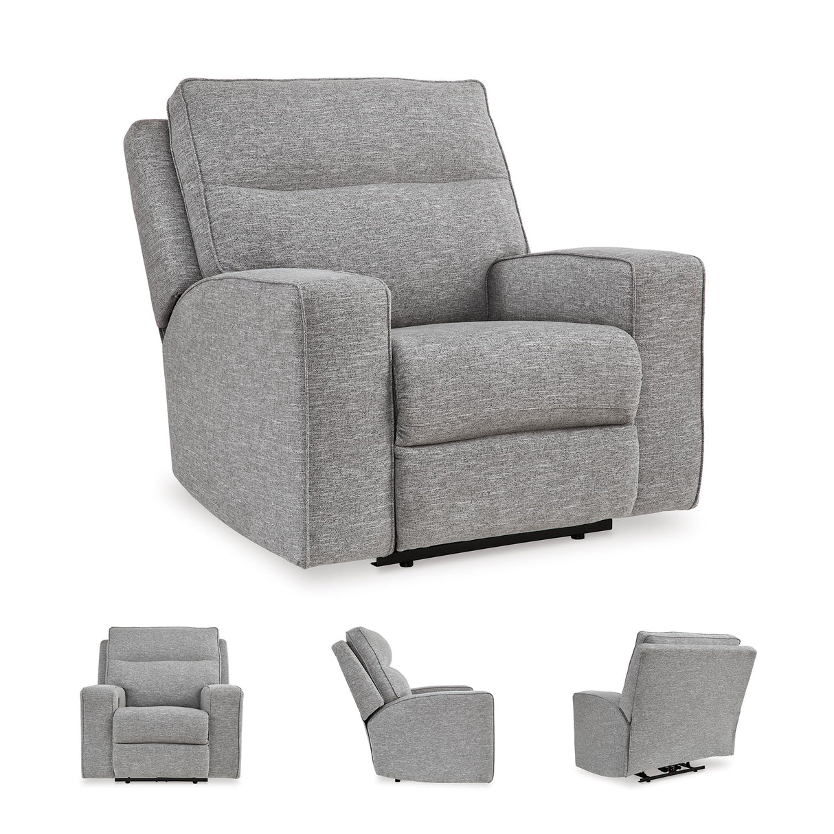 Signature Design by Ashley Biscoe Contemporary UV Resistant Durable Power Recliner with USB Port, Adjustable Headrest and Track Arms, Gray Signature Design by Ashley