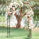 Metal Pergola Arbor,4.6 Feet Wide x7.9 Feet High Assemble Freely for Various Climbing Plant Wedding Garden Arch Bridal Party Decoration Wide Arbor LeJoy Garden