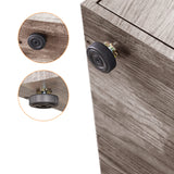 Heybly Cat Tree, Wood Litter Box Enclosure with Food Station, All-in-one Indoor Cat Furniture with Large Platform and Condo, Modern Style Cat Tower, Hammock, Rustic Gray HCT100SG Heybly